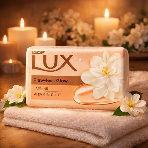 Image of Lux Jasmine & Vitamin E Beauty Soap For Glowing Skin Mega Pack 3x150 g