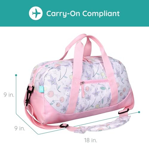 Image of JumpOff Jo by Wildkin Overnighter Duffel Bag - Lightweight Travel Bag for Kids - Fairy Blossom