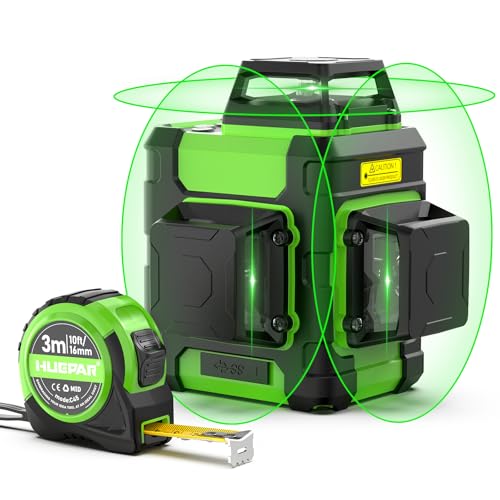 Huepar 3 x nivel láser 360, instrumento de nivelación láser auton...