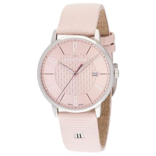 MAURICE LACROIX Eliros Date EL1118-SS001-520-6 - Reloj de pulsera para mujer (analógico, cuarzo, correa de piel rosa envejecida), altrosa