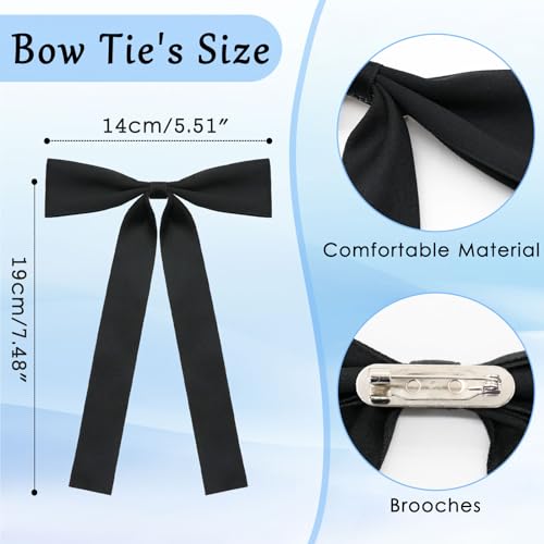 Image of Luckyvestir Mens Bow Tie, Western Ties for Men, Black Bowtie for Women, String Colonel Ribbon Tie for Party Prom Wedding