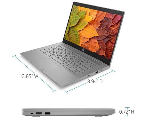 Image of HP Chromebook Laptop Computer, 14 inch HD Display Chromebook Laptops, Intel Celeron CPU, 4GB RAM|192GB(64GB eMMC+128GB Card), Wi-Fi, Webcam, Chrome OS, Long Battery Life, for Student|Business, LE Cable