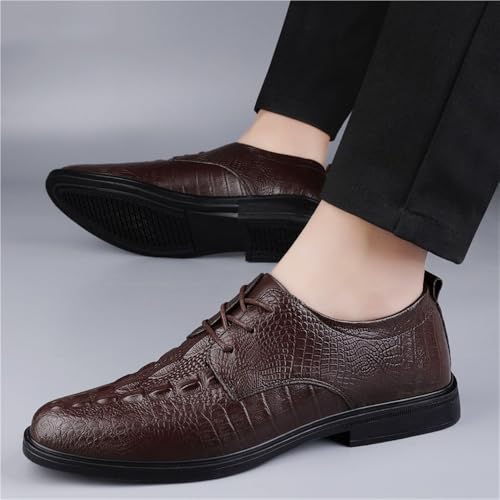Classic Mens Leather Dress Shoes Lace Up Oxford Comfortable Casual Office Business Shoes2