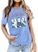 Ithalt Feminist Shirt for Women RBG Graphic T-Shirt Patriotic 4th of July Tees Inspirational Quote Tops(Blue,Medium)