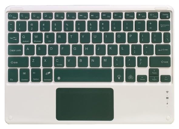 Image of ProElite TouchPad Keyboard case for Galaxy Tab A11 Plus 11 inch with S Pen Holder, Magnetic Detachable Wireless Bluetooth TouchPad Keyboard Built-in 7-Colors Backlit, Dark Green