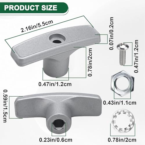 Image of Xastro 2 Pack Metal RV Dump Valve Handle, Replacement for RV Waste Valve Extension Rod, Tank Hose Handle Sewer Valve Handles Kit