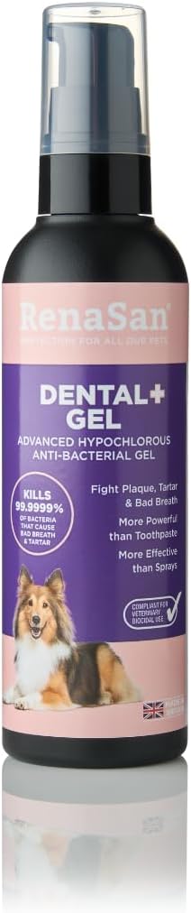 RenaSan Dental Gel, Removes the cause of Bad Breath, Plaque & Tartar, Soothes and Protects Gums, Mouth Disinfection, Protects Wounds, Antibacterial, Antifungal, Antiviral (100ml)