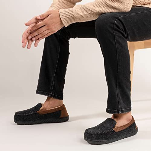 RockDove Men's Hearthfire Memory Foam Moc Slipper, Size 9 US Men, Black by RockDove - Image 2
