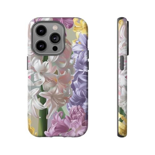 Coque iPhone 14 Pro motif floral jacinthe coloré pour sublimer vos tenues au quotidien