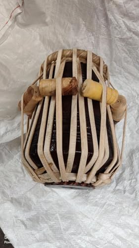 Image of Hand-made Tuned Dayan Tabla with Cushions and Covers, Special Handmade Puddis (drum-heads)