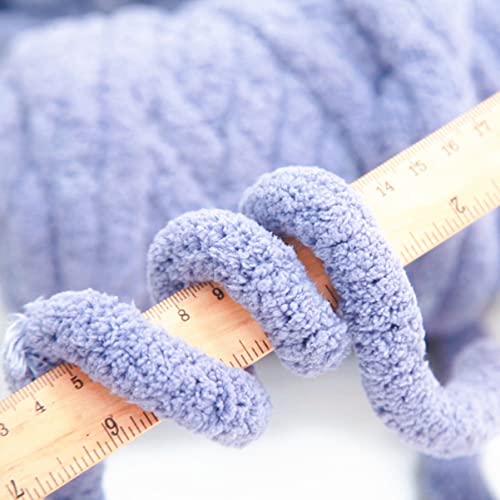 Navy Blue Super Bulky Chunky Blanket Chenille Yarn For Arm Knitting 48Oz, 6 Pack Luxury Thick Polyester Jumbo Weaving Crochet Craft Yarns For Throw Blanket Pillows #TOP6