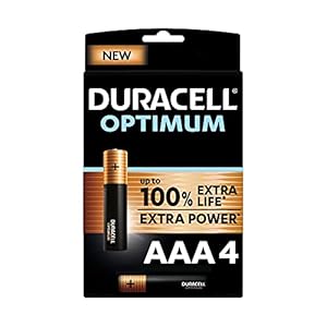 Duracell Optimum AA Mignon alkaline-batterijen, 1,5 V LR6 MX1500, verpakking van 4 stuks