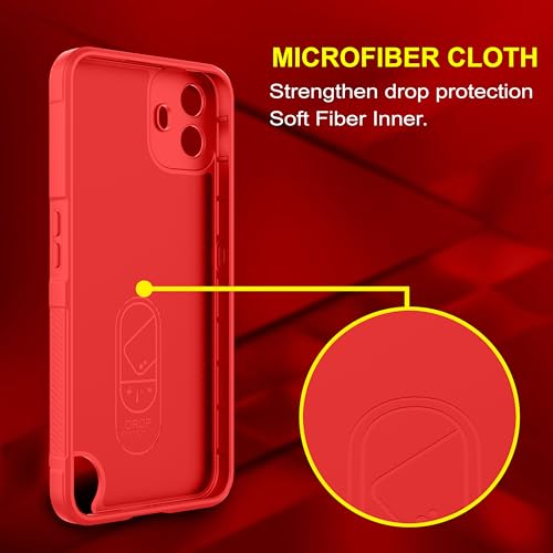 Image of amazon basics Back Case Cover for CMF by Nothing Phone 1 | Compatible for CMF by Nothing Phone 1 Back Cover | Liquid Silicon Magic Case with Camera Protection | Red