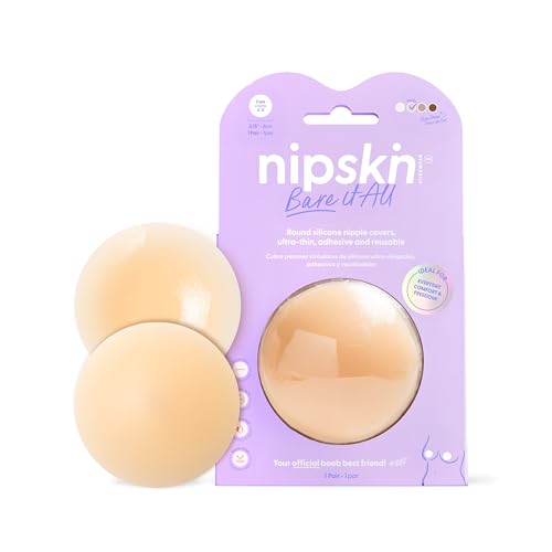 Image of NIPSKIN Nipple Covers for Women - Reusable Breast Petals - Medium & Plus Size - Bare It All Collection