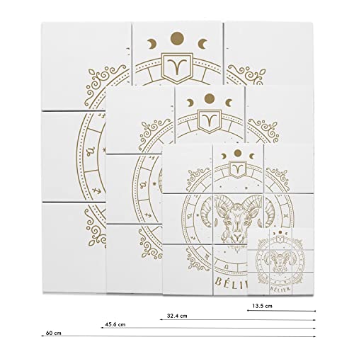 Carreaux Céramique Constellation Bélier Faïence Fine Thème Astrologie - 2