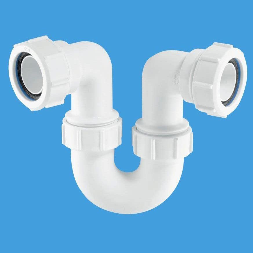 McalpineSR10 Running Tubular Swivel 'P' Trap-1.25 inch, White