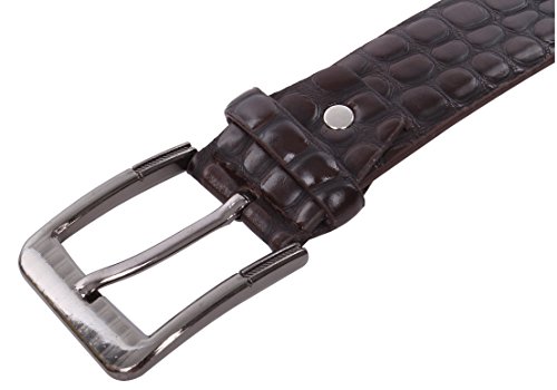 REED Crocodile Print Men's PU Leather Designer Dress Belt2