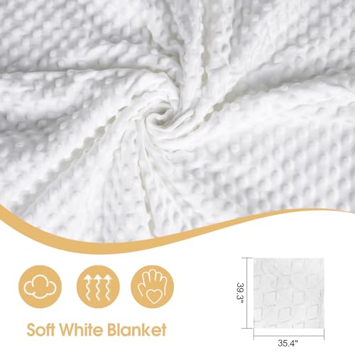 Image of Baby Blanket for Boys Girls Baptism Christening Gifts for Girl Boys Easter Soft White Knitted Shawl Receiving Crochet Blankets Towel for Neutral Newborns Toddler