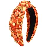 CURASA Headbands For Women Girls Rhinestone Knotted Headband Maple Leaf Non Slip Jeweled Hairband Embellished Hair Accessories Autumn Leaves Hair Hoops Crystal Fashion Head Band Gift