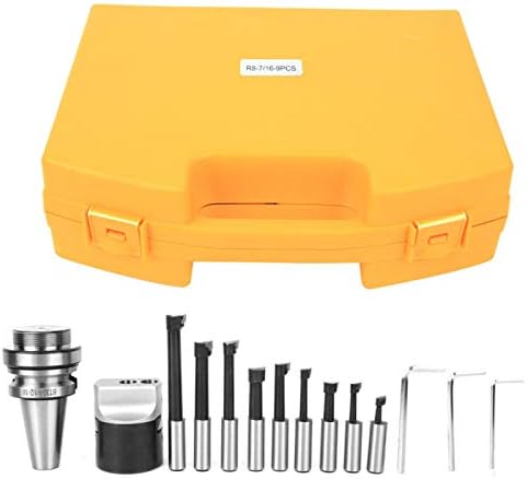 Oumefar BT30-F1-12-9PCS Boring Cutter Set CNC Milling Tool Kits Head Shank Carbide Boring 40 Carbon Steel for Milling Machines
