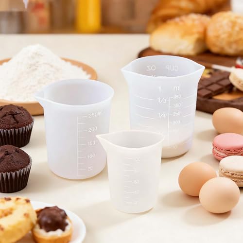 Vasos medidores de silicona YuCool 3 piezas 100-350 ml miniatura 7