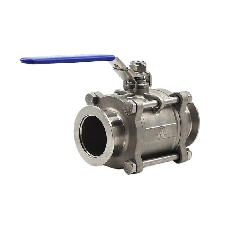 Manual vacuum valve KF16to KF50 Vacuum hydraulic Quick Install Ball Valve Gas Safety Valve Leak Detecte 304 Stainless Steel (Color : Silver, Size : KF40)