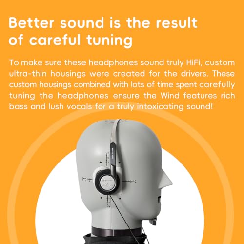 Image of FiiO Snowsky Wind 3.5mm ON-Ear Headphones for Recording Gaming with Microphone, 40mm Diaphragms Driver,HiFi Sound (Silver)