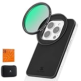 K&F CONCEPT スマホレンズ CPLフィルター+磁気スマホ用フィルターケース【反射抑え&色彩向上+日常撮影の強力なサポート】幅広い互換性 スマホ用カメラレンズ iPhone 17 / 16などに(6.1/6.3インチ)適用 運動会 旅行 川や海、森林などに活躍 白い雲や新緑、紅葉写真に最適