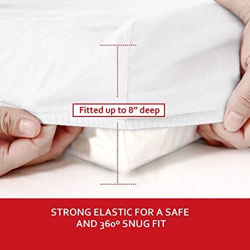 Crib Sheet For Boy Or Girl, 100% Cotton, Fitted Baby Crib Sheet Breathable And Soft For Standard Crib (28" X 52") And Toddler Mattresses, Nursery Bedding White Crib Sheet #TOP4
