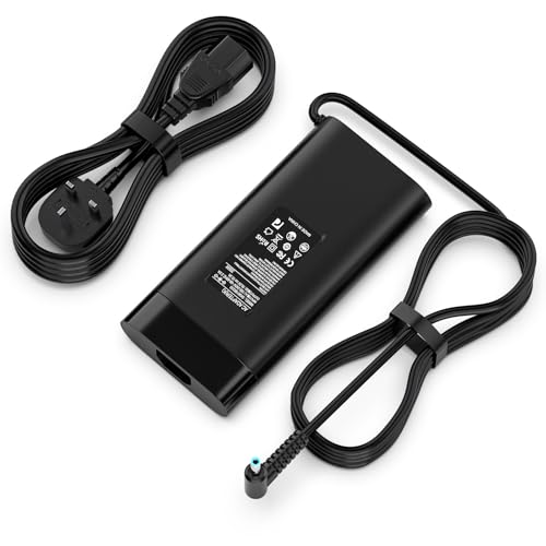 shefor 200W Laptop Charger Compatible With HP Omen Pavilion Gaming 15 16 17 Victus 15 16 Zbook 15 17 Envy 15 15u 2020 TPN-DA10 TPN-LA20 TPN-LA21 L00818-850 L00895-003 ADP-200HB B【4.5 * 3mm】