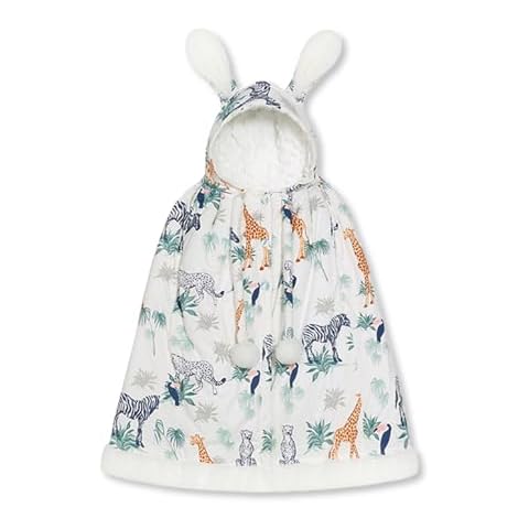 SONARIN Baby Hooded Cloak,Warm Toddler Poncho Cape Shawl Snowsuit Winter Outwear Jacket Coat Wearable Blanket for Boys Girls(White) Cover