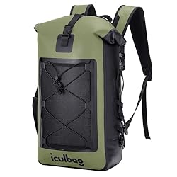 iculbag Mochila Playa Bolsa Estanca Neceser Playa ...: Mochila Impermeable Iculbag:Fabricada en 500D PVC, nuestra mochila estanca supera en impermeabilidad y resistencia a las bolsas impermeables convencionales. Su cierre enrollable con membrana de sellado PVC mantiene secos todos tus objetos durante act...