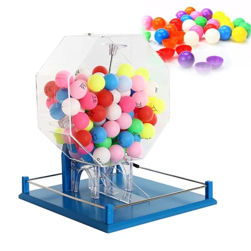 Máquina selectora de bolas de lotería, capacidad para 100 bolas para grupos grandes, ideal para fiestas y eventos