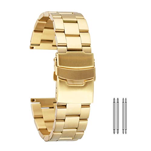 Bracelet de montre en acier inoxydable 20mm métal barres ressort