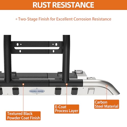 Image of Hooke Road Crosstrek Rally Light Bar Front Bumper for 2013-2017 Subaru XV Crosstrek, 4-Light Mounting Tabs & Skid Plate | Aggressive Off-Road Bull Bar | Bolt-On Installation