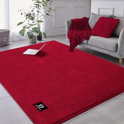RTBQJ-AT Teppich Wohnzimmer 160x120cm Rugs for Living Room Moderner Flauschiger Kurzflor Teppich...