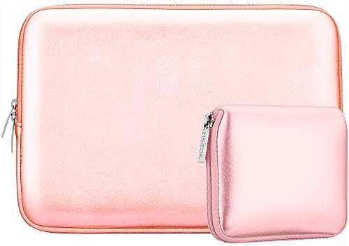 HSEOK Laptop Sleeve 13.3 Inch Case with Small Case, Compatible MacBook Air/Pro Retina Late 2012-2016, Neoprene Water-Resistant Shockproof Notebook, Shining Golden