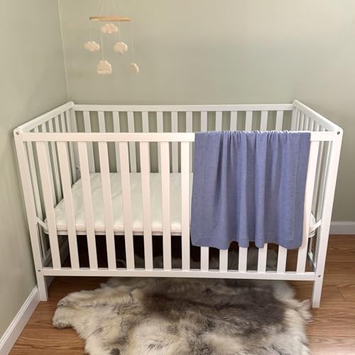 Jet&Bo BABY 100% Cashmere Baby Blanket Luxe Knit Design in Blue - 32" x 40" - Ultra Soft, Hypoallergenic & Temperature Regulating - Gift Box and Card Included 5