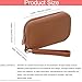 JOVAKIT Small Portable Silicone Makeup Bag for Women, Travel Waterproof Toiletry Cosmetic Bag Gifts for Women, Zipper Closure Makeup Case with Handle (Brown)
