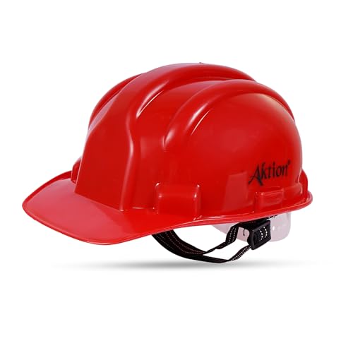 Image of Aktion AK H01 WHT Safety Helmets Nape Type, Color: Red, Pack of 50, IS 2925:1984