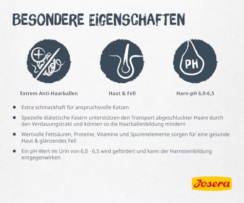 JOSERA Catelux (1 x 2 kg) | Adult | Premium Trockenfutter für ausgewachsene anspruchsvolle Katzen | Ente & Kartoffel | weizenfrei | mit diätische Fasern gegen Haarballen | Katzenfutter | 1er Pack