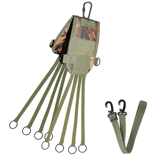 Ghanneey Duck Strap Game Carrier Waterfowl Goose Hunting Holder Gear Equipment Slip Ring Waterfowl Hunting Accessories 8 Drops with Removable Crossbody Strap Gift Accessories for Hunters