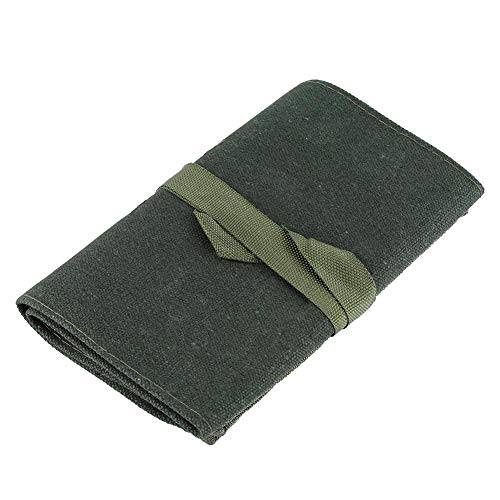 Green Bonsai bolsa de armazenamento de ferramentas, bolsa de rolo de ferramentas, 10 compartimentos