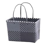 Overbeck and Friends - Markttasche Ines grau-schwarz - medium