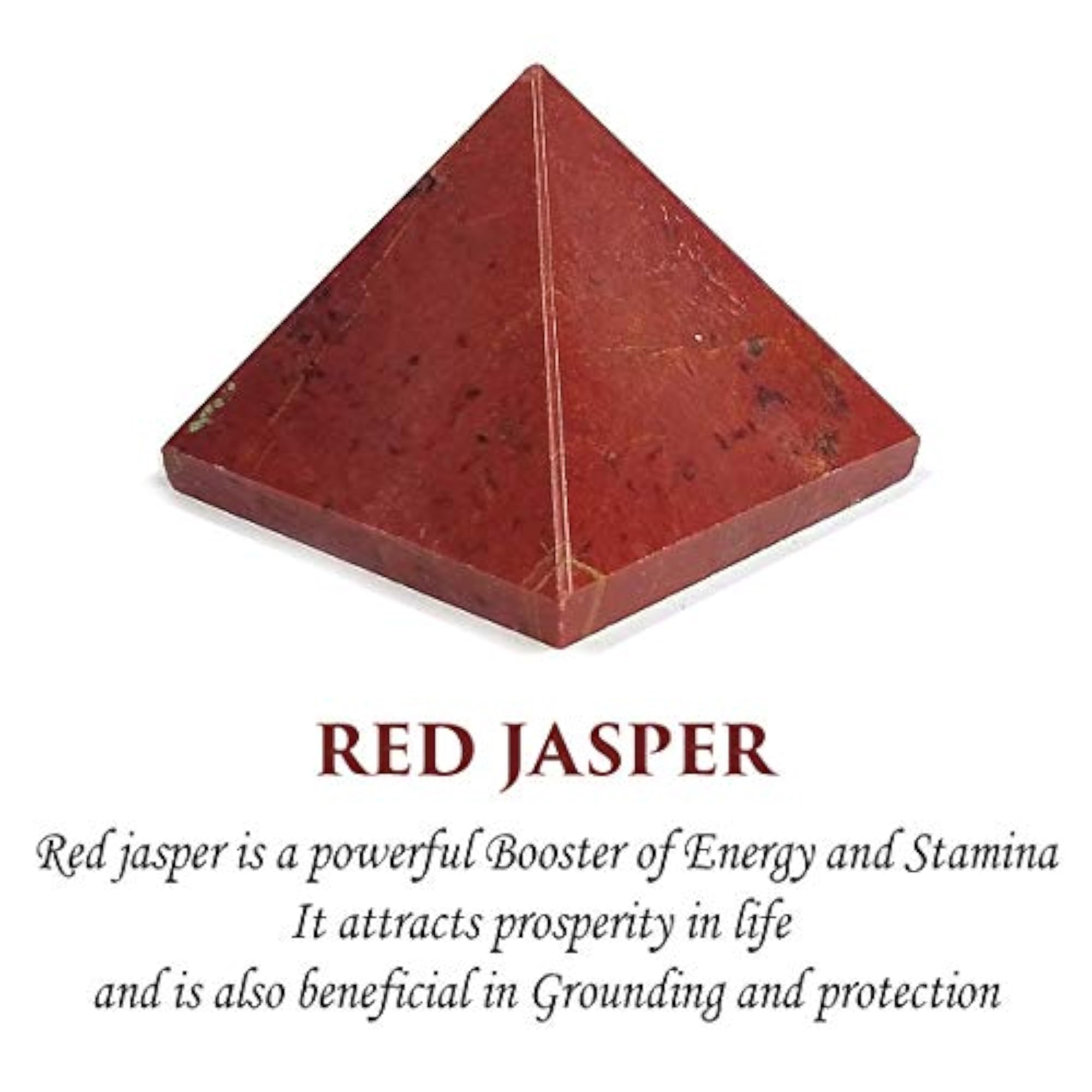 Natural Red Jasper Pyramid for Reiki Healing