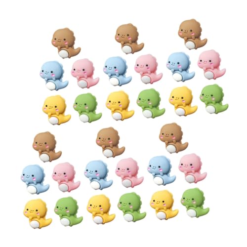 NUOBESTY 30 Piezas Chincheta De Dinosaurio Pequeño Divertidos Alfileres Tachuelas y Chinchetas Alfileres Lindo Chinchetas Decorativas para Tablero De Corcho Lindas Tachuelas Resina