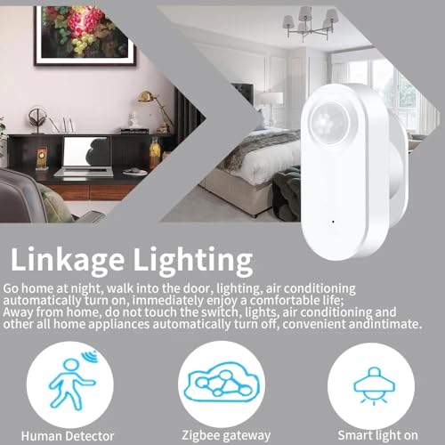 Image of Haozee Sensor for Human Presence, 24G Radar MMWave | Motion Alarm, High Sensitivity Radar Detection, Historical Recording, Zigbee Hub Required, Battery Operated