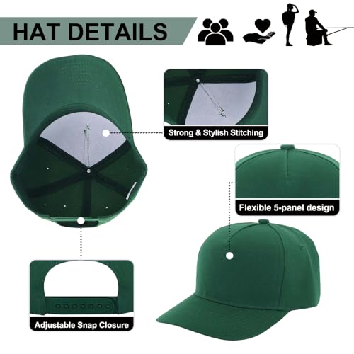 Image of 12 Pack Seamless Baseball Caps Wholesale Bulk - No Center Seam, DIY Friendly, Adjustable Breathable Lightweight for Men Women