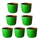 BonKaso Grow Bags 6x6 Inch, Pack of 7 – Durable HDPE Fabric Planting Bags for Terrace, Balcony & Kitchen Garden, Perfect for Growing All Vegetables, Leafy Greens, Fruits, and Herbs Easily at Home