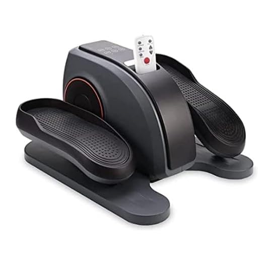 Máquina de rehabilitación eléctrica, ejercitador de pedales para, equipo de entrenamiento de rehabilitación para miembros superiores e inferiores del anciano Bicicleta hemipléjica automática,Negro